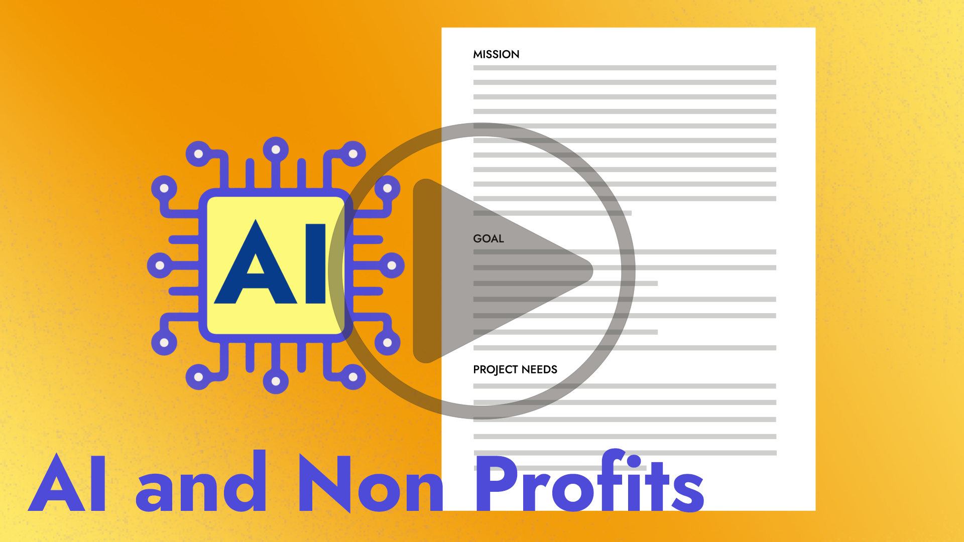 Watch the AI and Nonprofits video